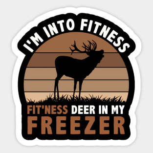 I'M Into Fitness Deer Freezer Dad And Mom Sticker